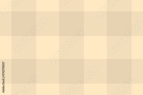 Reel background tartan textile, white texture check fabric. Postcard plaid vector seamless pattern in light and blanched almond colors.