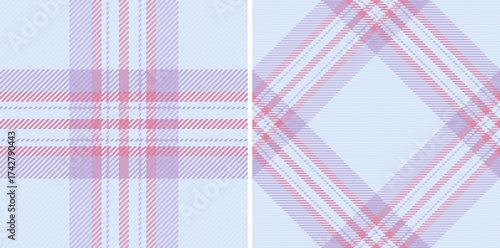 Textile seamless background of fabric texture pattern with a plaid tartan check vector. Set in cream colors for luxurious bed linens.