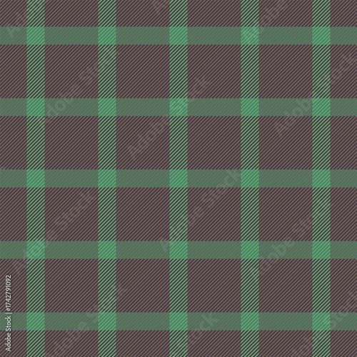 Classic plaid pattern in calming green and brown. Timeless textile design suitable for backgrounds, fashion, or graphic elements. Versatile, cozy, and stylish.