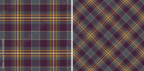 Seamless textile plaid of texture vector check with a fabric pattern background tartan. Set in dark colors for unique birthday card designs.