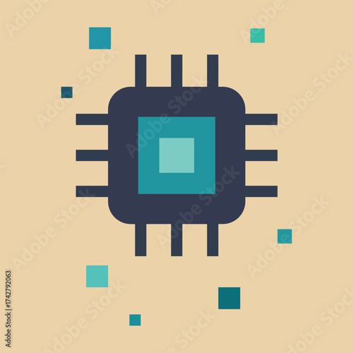 Modern Technology Chip Icon