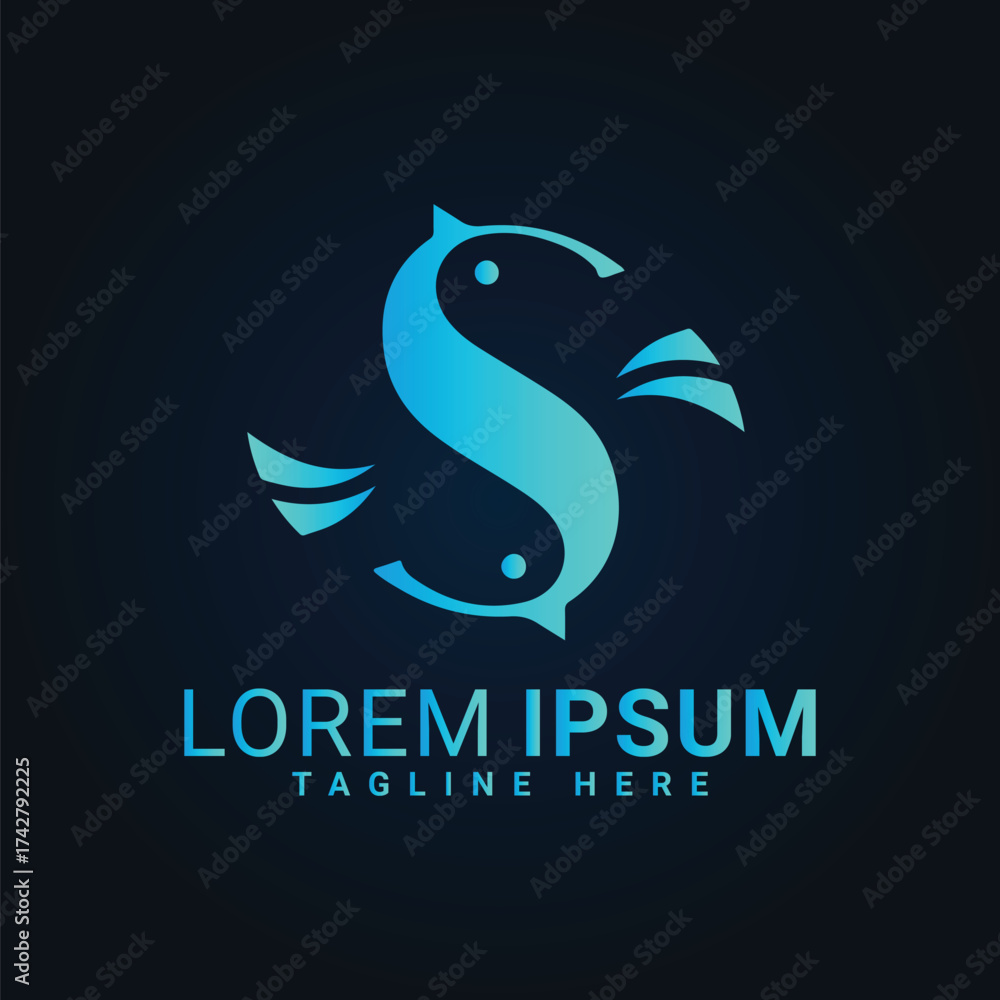 Obraz premium 13.eps s text vector logo design 