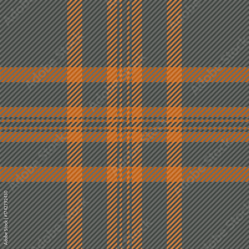 Teenager background seamless pattern, backdrop plaid fabric texture. Amazing textile check vector tartan in dim gray and grey colors.