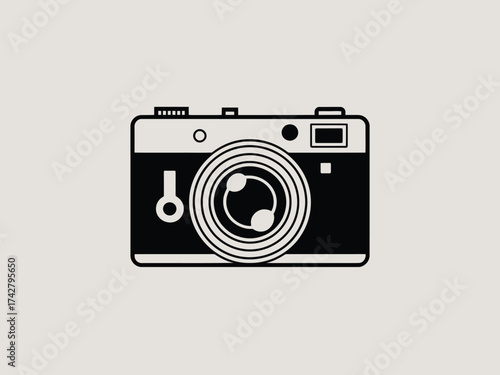Vintage camera vector illustration scalable eps icon for photography and retro design vector