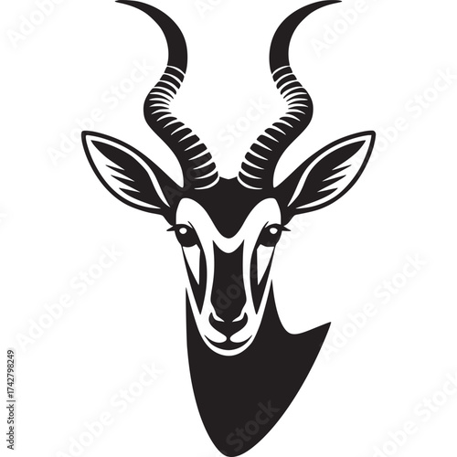 Vector art of gazelle head logo