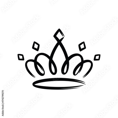 Stylized crown illustration vector graphic scalable eps royal symbol of elegance and power vector