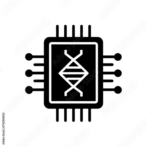 Genetic chip technology icon