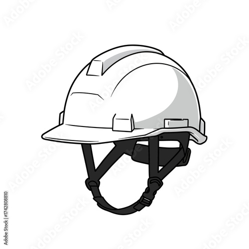 Hard hat safety helmet construction protective headwear personal protective equipment vector silhouette on a white background