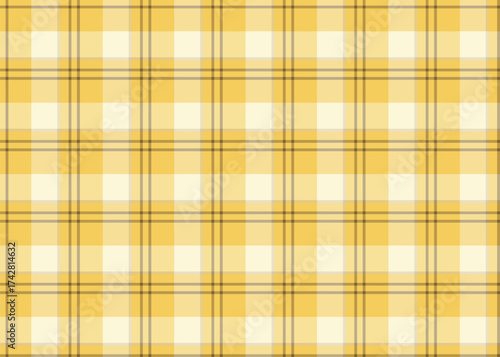 Warm yellow beige plaid seamless pattern for cozy autumn and vintage textile designs