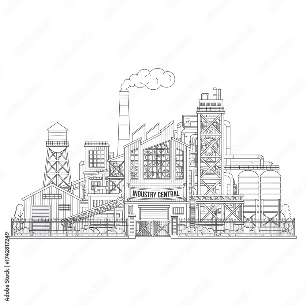 Naklejka premium Factory