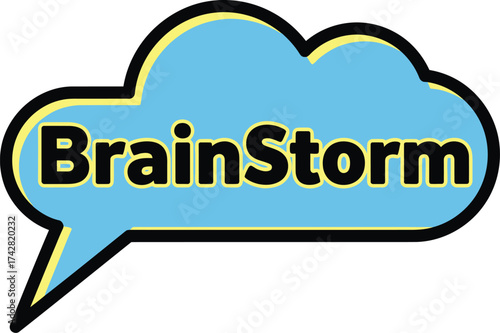Brainstorming session creative ideas innovation strategy concept editable vector