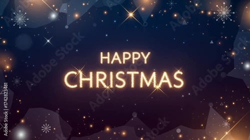 Wallpaper Mural Glowing Christmas text animation with stars and snowflakes on dark background for holiday greeting video Torontodigital.ca