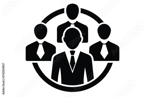 employee benefits vector icon silhouette