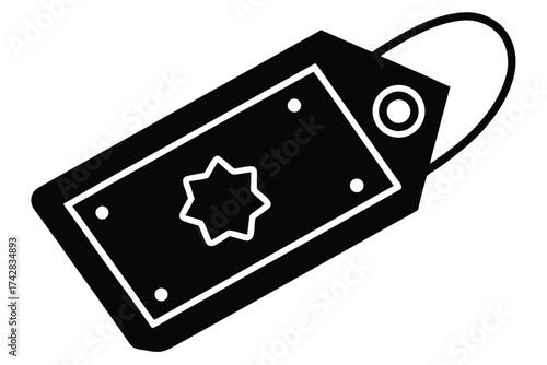 discount tag vector icon silhouette