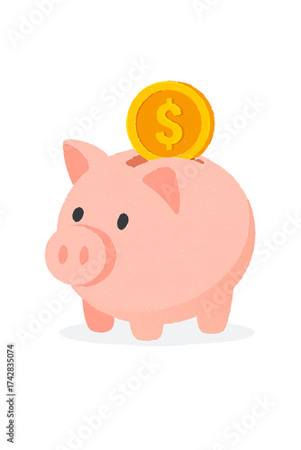 pink piggy bank