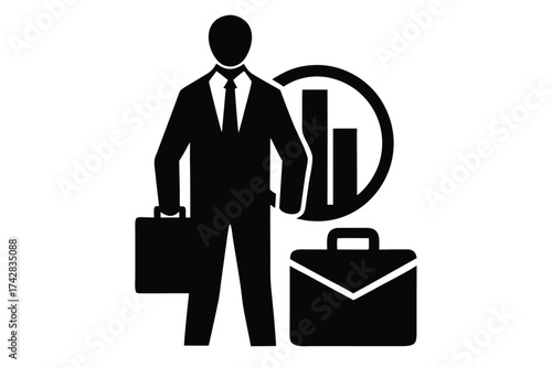 career planning  vector icon silhouette