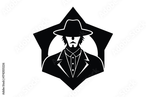 actor vector icon silhouette