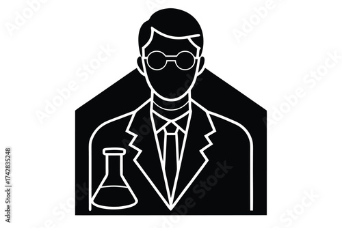scientist icon silhouette