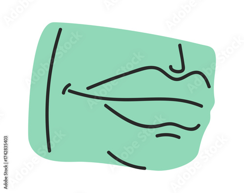 Sculpted mouth model art supplies