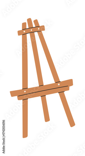 Wooden easel for painting design