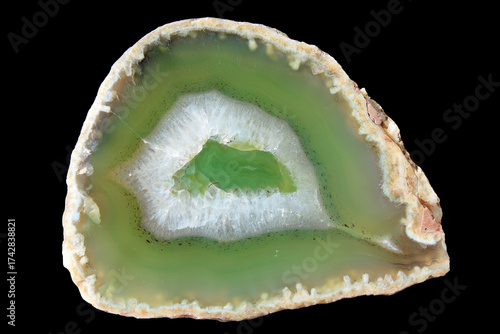 Artificially colored green Agate
