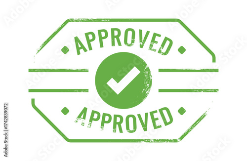 Approved stamped sign grunge design