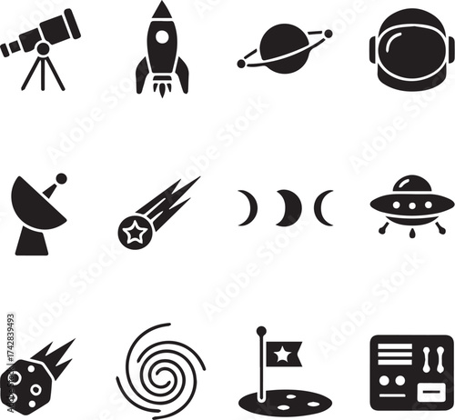 Space & Astronomy Minimal Icons
