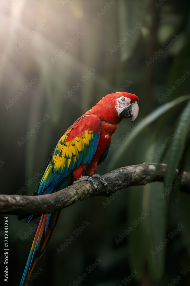 Fototapeta premium scarlet macaw parrot