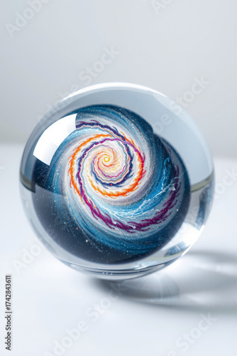 Cosmic Galaxy in Crystal Sphere