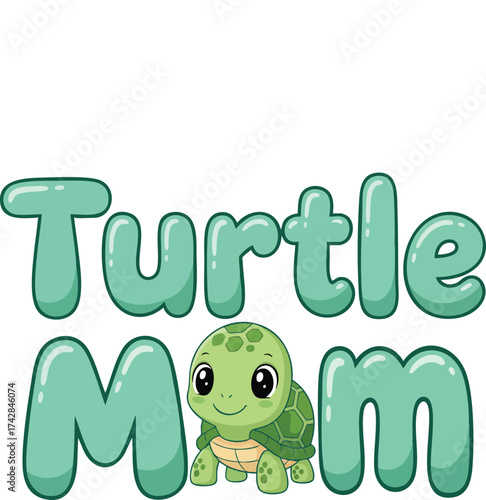 Turtle Mom Illustration
