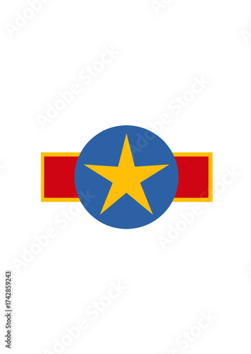 Escarapela de República Democrática del Congo