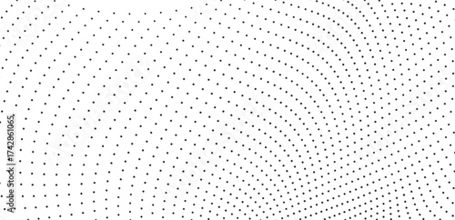 Curved dotted abstract line pattern background for website header posters digital banners and minimalist visual art compositions in light tone vector design