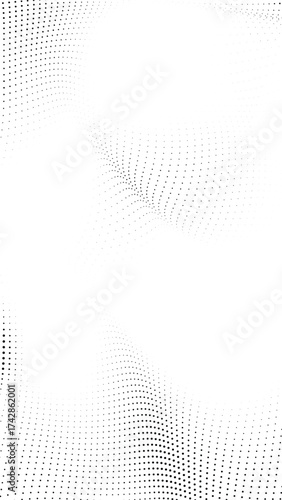 Minimal halftone dotted wave abstract background for website header poster banner print template and modern branding presentation use in white tone