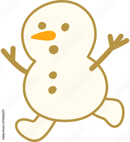 vector illustration of snowman
