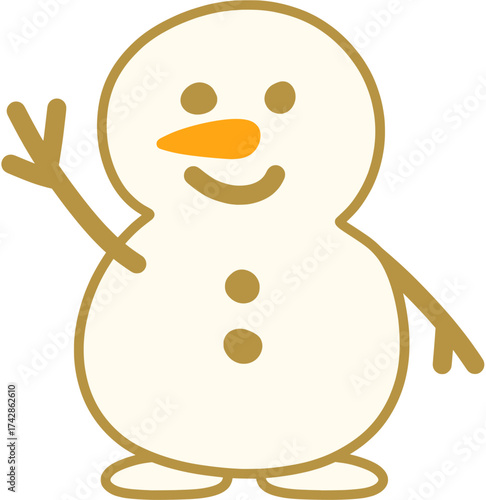 vector illustration of snowman