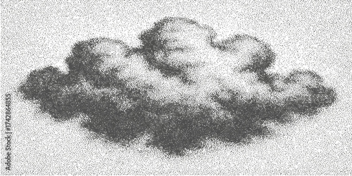 Vintage grunge black and white clouds texture with cold winter sky and smoke pattern