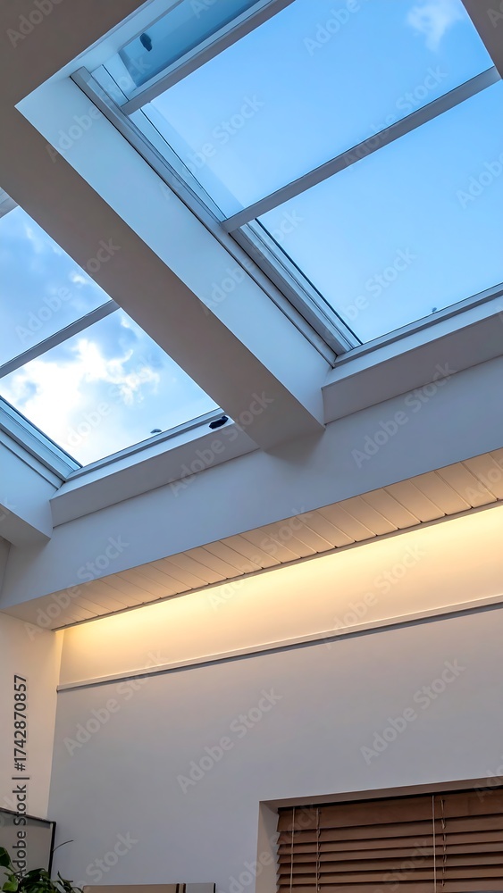 Fototapeta premium Skylights in a modern interior