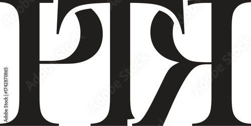 PTR Letter Initial Logo Design Template Vector Illustration