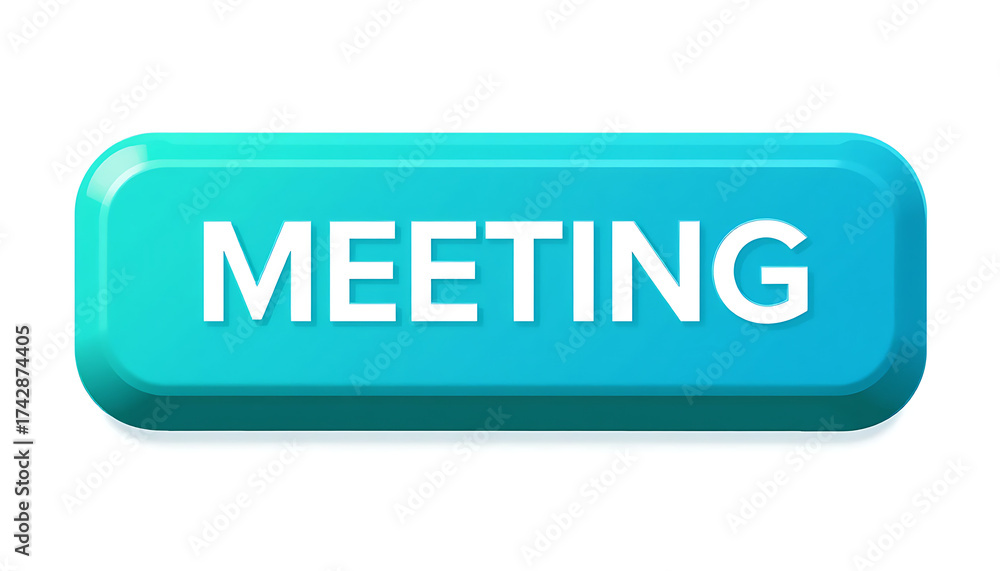 Fototapeta premium Meeting Button for Business Communication.