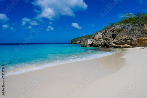 relaxing tropical beach in the Caribbean