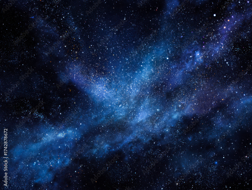 Fototapeta premium Vast and luminous view of the galaxy filled with countless stars and cosmic dust