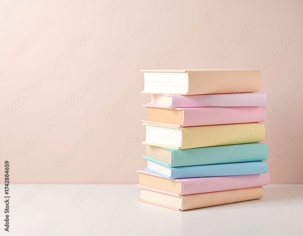 Fototapeta premium Stack of colorful books