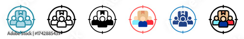 Focus Group Mini Illustration Icon Relate To Capital Market, Market Research. Use For Modern Concept, Ui, Ux Web And App Development.