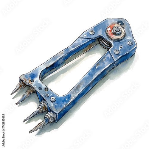 watercolor vector of Cable Cutter, isolated on a white background.