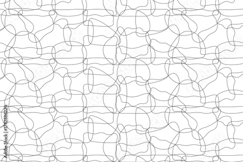 Doodle pattern. Scattered geometric shapes. Abstract background design. Vector black and white pattern. Vector geometric elements for backgrounds, covers, fabric, wallpaper, wrapping paper...
