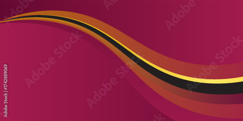 Vector magenta line background curve element with black space for text and message design, amazing royal design