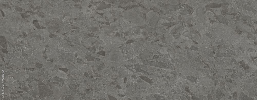 Obraz premium Black terrazzo stone texture with a lot of details used for so many purposes such ceramic wall and floor tiles ans 3d PBR materials.