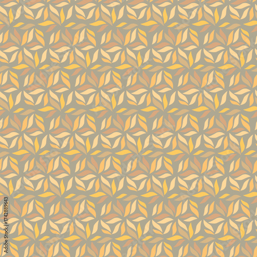 Seamless leaf pattern. Tropical leves wallpaper. Endless background. Vector hand drawn design for fabric, textile, wallpaper, poster, cover, invitation. Trendy print. Ornament with twigs.