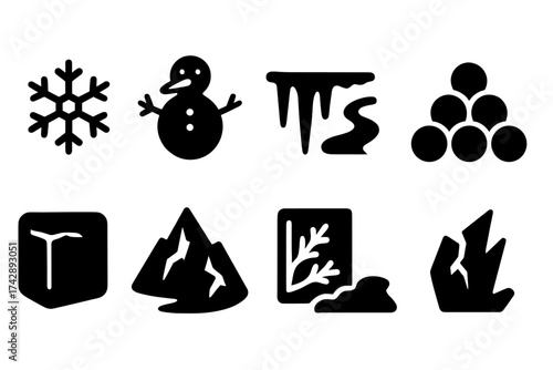 Gardening tools flat icon set. essential garden equipment, plant care icons collection.