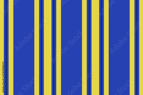 Dynamic, vibrant, and eyecatching background pattern with vertical stripes in contrasting royal blue and sunny yellow. Versatile for web design, textiles, and graphics.